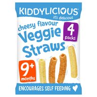  Kiddylicious Cheese Flavoured Veggie Straws Multi Pack